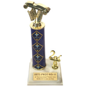 10" Pinewood Derby® trophy with Webelos column and trim